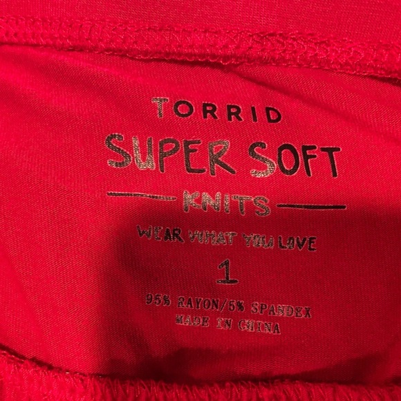 Torrid Super Soft Knits Red Tank Top-Criss-cross-Size 1X - Picture 5 of 5